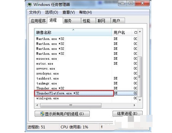 1-“ThunderPlatform.exe”右鍵關閉